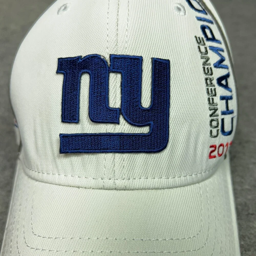 New York Giants Mens Hat One Size Flex White Super Bowl XLVI 2011 Football Cap ^